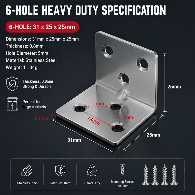 Cabinet Hinge Overlay - Zawias śrubowy kątowy 90 stopni do