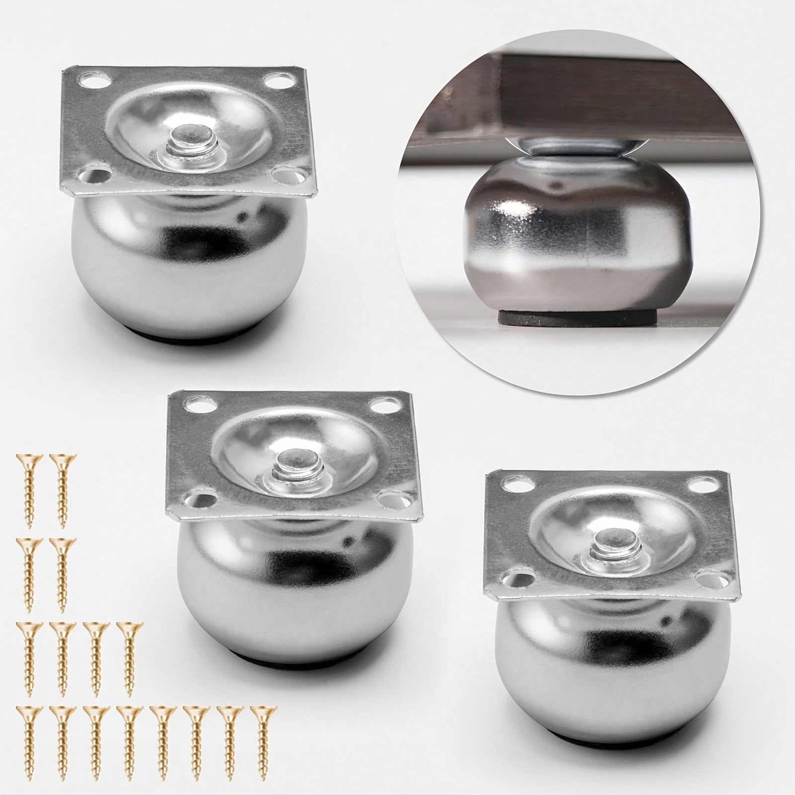 Cabinet Hinge Overlay - [4 sztuki metalowych nóżek do mebli]